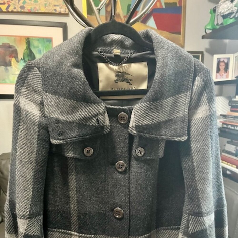 RARE Burberry Westminster Wool Swing Coat - Picture 6 of 14